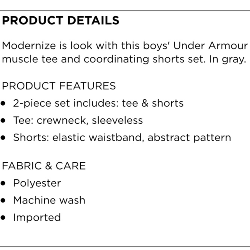 UNDER ARMOUR BOYS MUSCLE TEE & SHORT SET - Picture 3 of 4
